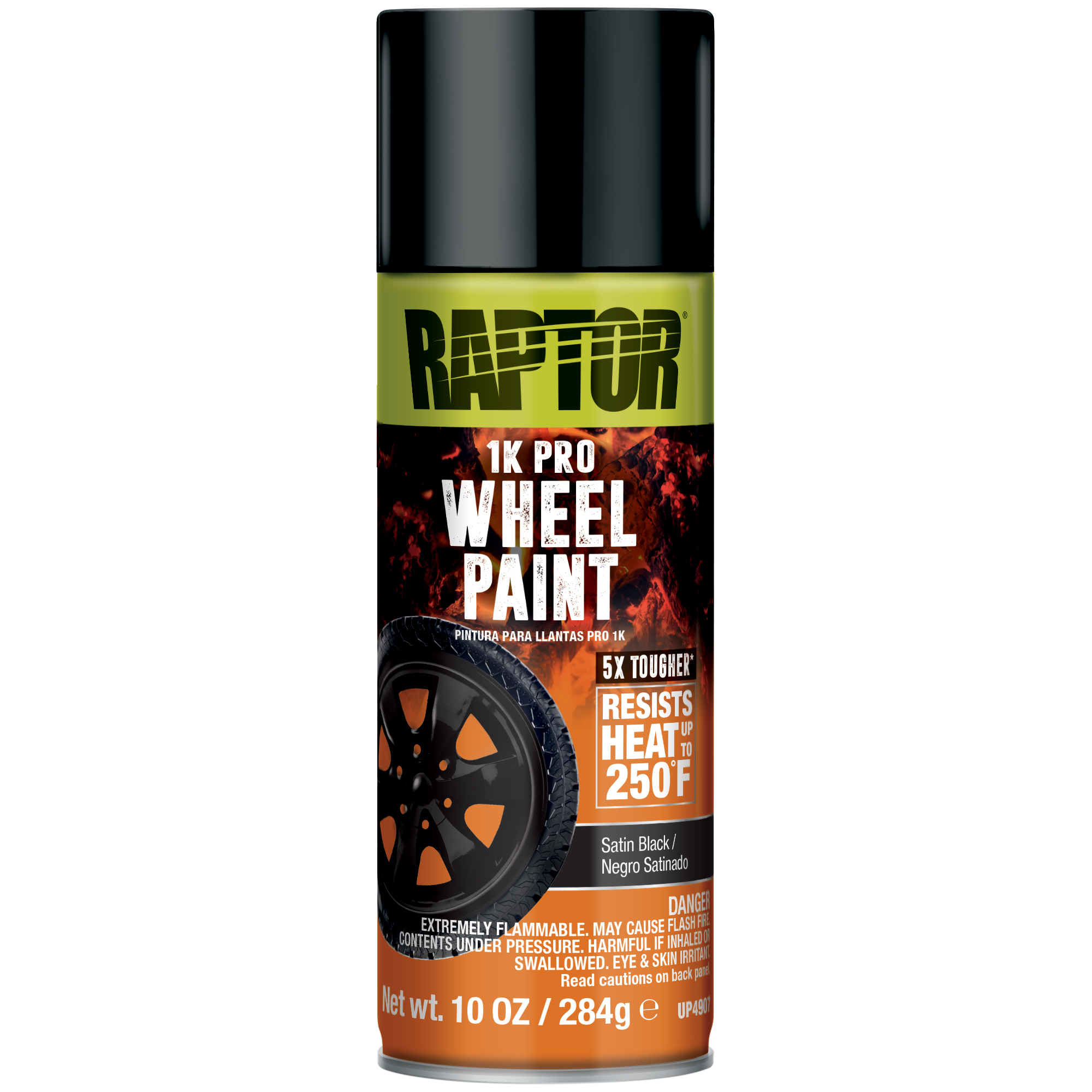 Raptor Wheel Paint — Satin Black, Pack of 12, Model# UP4907
